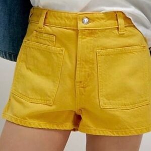 Free People We The Free Bettie Sailor Shorts. NWT. Yellow gold